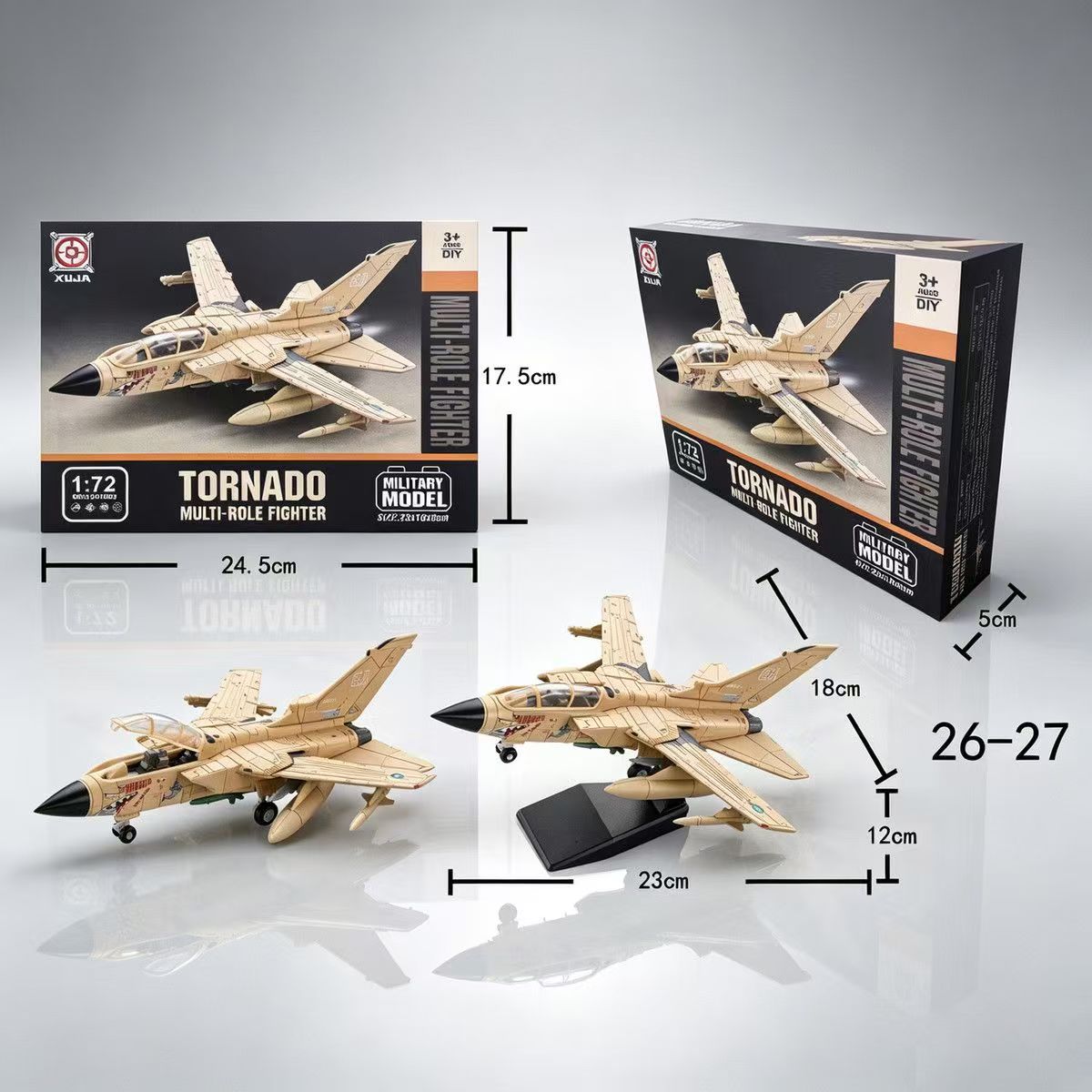 Model Airplane Plastic - طائرة تورنادو متعددة الأدوار بمقياس 1:72
