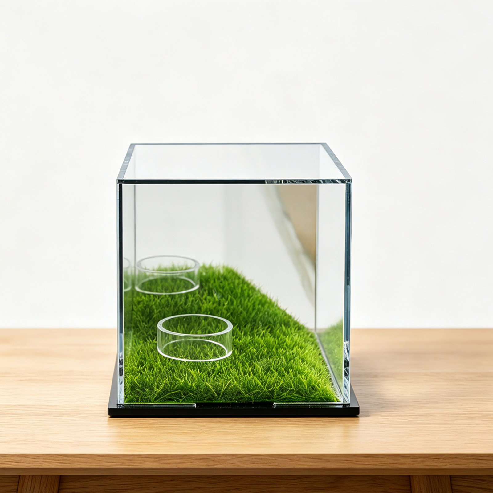 Display Case Acrylic - صندوق عرض بمرآة خلفية، تصميم قابل